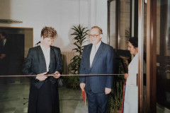 Slávnostné otvorenie v roku 1997 - ministerka MUDr. Irena Belohorská a riaditeľ prof. Jozef Rovenský
