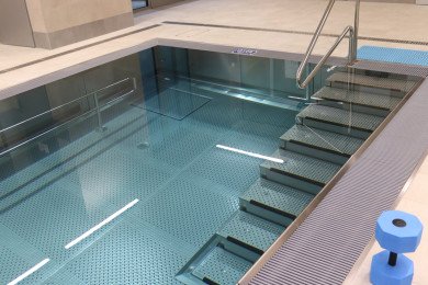 Zrekonštruovaný rehabilitačný bazén